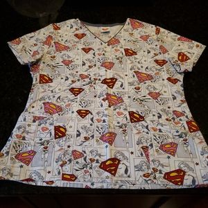 Wonder Women Women's Scrub Top Size Large